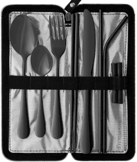 Premiumsy reisbestek set - zwart