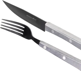 Primecook Titan Ecoshield mes en vork set 13 cm