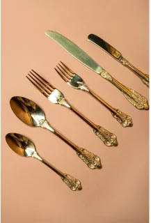 PTMD Cadeabox Serviesset Titanium Goud 3-delig