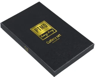 PTMD Cadeabox Serviesset Titanium Goud 3-delig