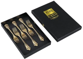 PTMD Vorken Cadeaubox RVS Titanium Goud 6 Stuks
