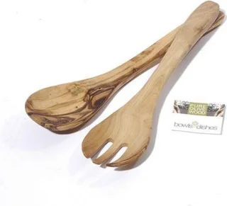Pure Olive Wood Olijfhouten Slacouvert 3-tands 20 cm