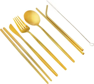 Purepeak Meeneem Bestek Set 8-Delig Goud