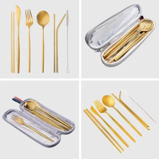 Purepeak Meeneem Bestek Set 8-Delig Goud