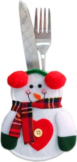 Q2P Bestekhouder Sneeuwpop Kerst