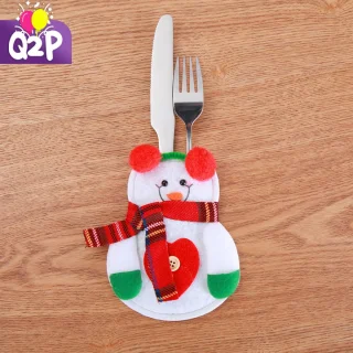 Q2P Bestekhouder Sneeuwpop Kerst