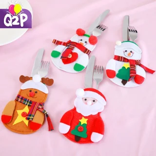 Q2P Bestekhouder Sneeuwpop Kerst