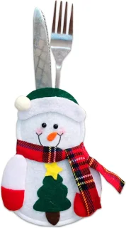 Q2P Bestekhouder Sneeuwpop Kerst