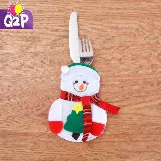 Q2P Bestekhouder Sneeuwpop Kerst