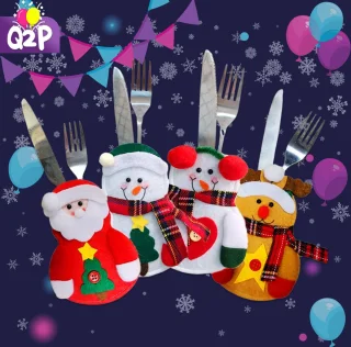 Q2P Bestekhouder Sneeuwpop Kerst