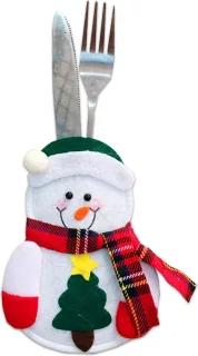 Q2P Bestekhouder Sneeuwpop Kerst