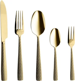 QUADRUCCI bestekset van 30 delen – goud roestvrij staal