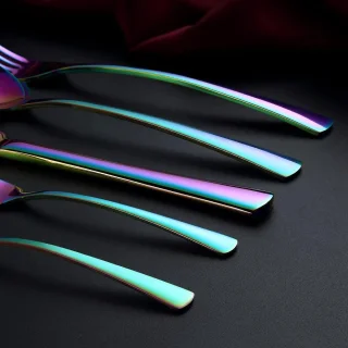 Regenboogbestek 30-delig voor 6 personen RVS