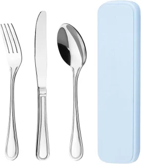 Reisbestekset met etui