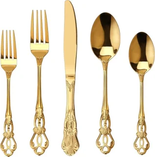 Retro Royal Gold bestekset 20-delig