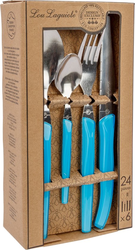 RISING SUN Bestekset 24-delig Turquoise
