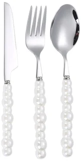 Riuulity Pearl bestekset 304 RVS met keramische handgrepen