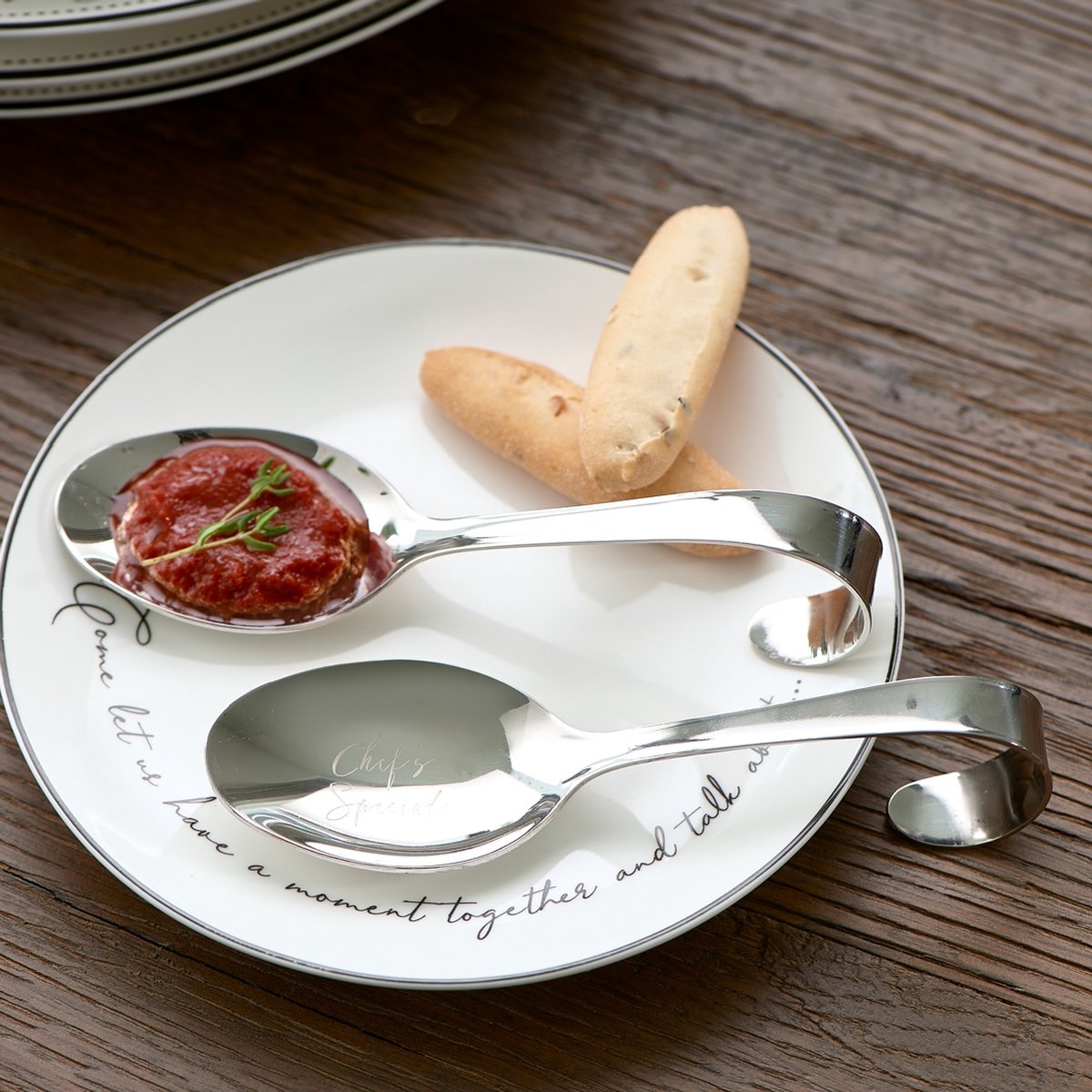 Riviera Maison Chef's Special Amuse Spoons 2 pcs Roestvrij Staal Zilver