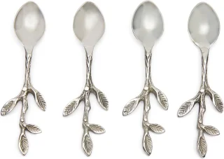 Riviera Maison Lovely Leaf Theelepels Set 4 Zilver