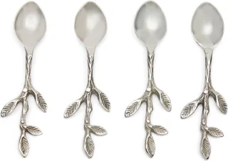 Riviera Maison Lovely Leaf Theelepels Set 4 Zilver