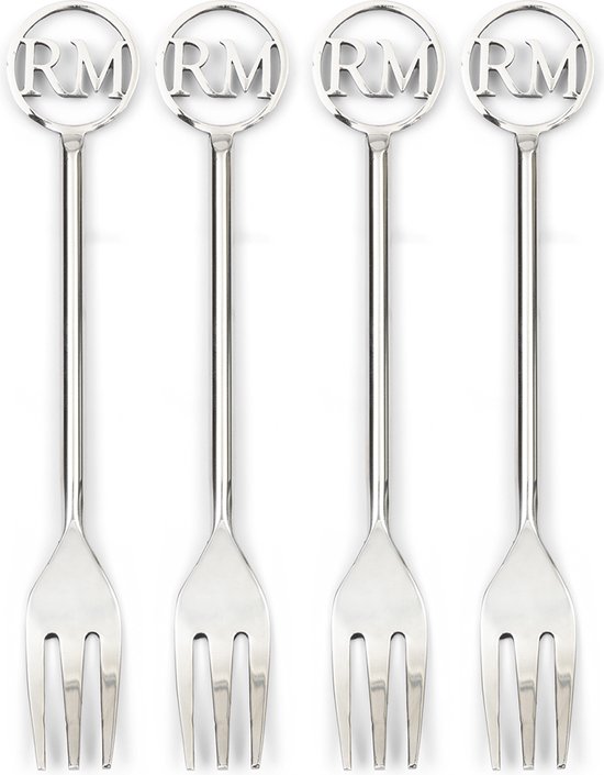 Riviera Maison Monogram Cakevorkjes 4 stuks zilver review