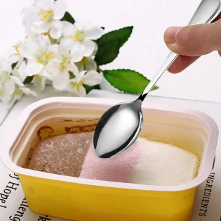 Roestvrijstalen dessertlepels 12-delig set 17,8 cm