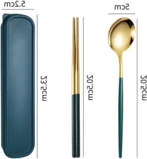 Roestvrijstalen lepelset - goud
