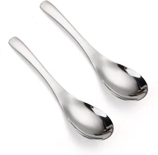 Roestvrijstalen soeplepels, set van 2
