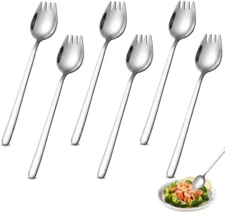 Roestvrijstalen sporks, 6 stuks, 19 cm