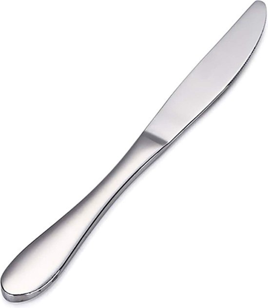 Roestvrijstalen tafelmessenset 6-delig 23 cm zilver