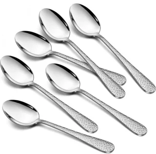 Roestvrijstalen theelepels set van 6, 15 cm