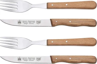 RÖR Solingen Steakmes Set 4-delig RVS Beukenhout