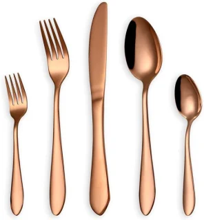 Roségouden bestekset 6 personen 30-delig