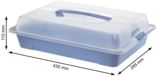 Rotho Fresh Partybutler Serveertray Blauw — slimme transportbox voor koude hapjes