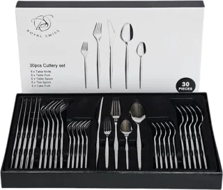 Royal Swiss® 30-delige RVS bestekset (6-persoons)