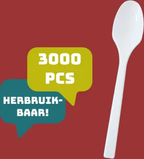 Royal Ware by Farla Premium Herbruikbare Plastiek Lepels 1000 stuks