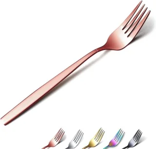 Roze gouden eetvorken set van 6 stuks