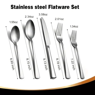 RVS bestekset 20-delig (4/12 personen) - zilver