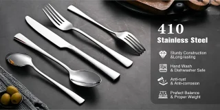 RVS bestekset 20-delig (4/12 personen) - zilver