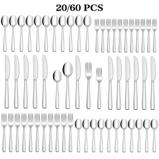 RVS bestekset 20-delig (4/12 personen) - zilver