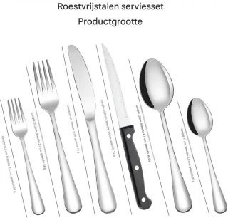 Wat vinden we goed aan de RVS bestekset 24-delig 6-persoons zilver