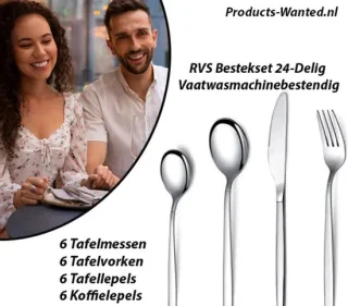 RVS Bestekset 24-Delig