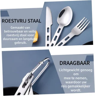 RVS bestekset 3-delig zilver