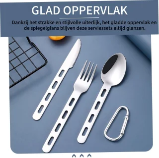 RVS bestekset 3-delig zilver