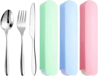 RVS bestekset 3 sets met etui