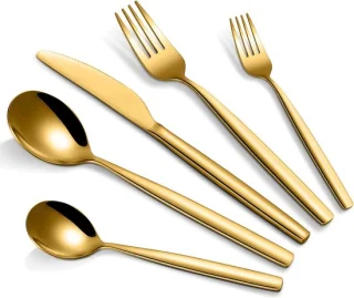 RVS bestekset 30-delig goud voor 6 personen