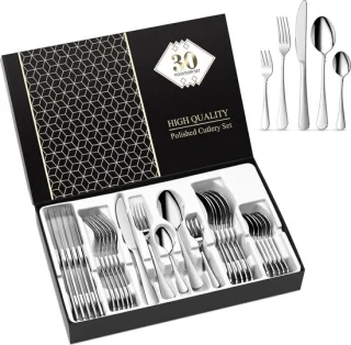 RVS bestekset 30-delig voor 6 personen zilver