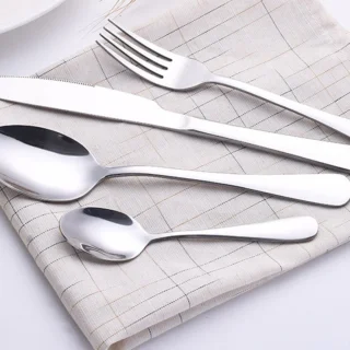 RVS bestekset 5-delig - 5 koffielepels - zilver