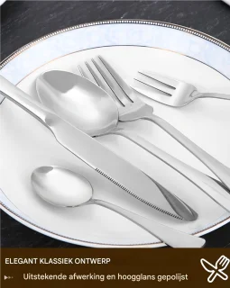 RVS bestekset 60-delig voor 12 personen