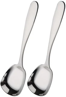 RVS dessertlepel set van 2 - 17 cm, stijl 1